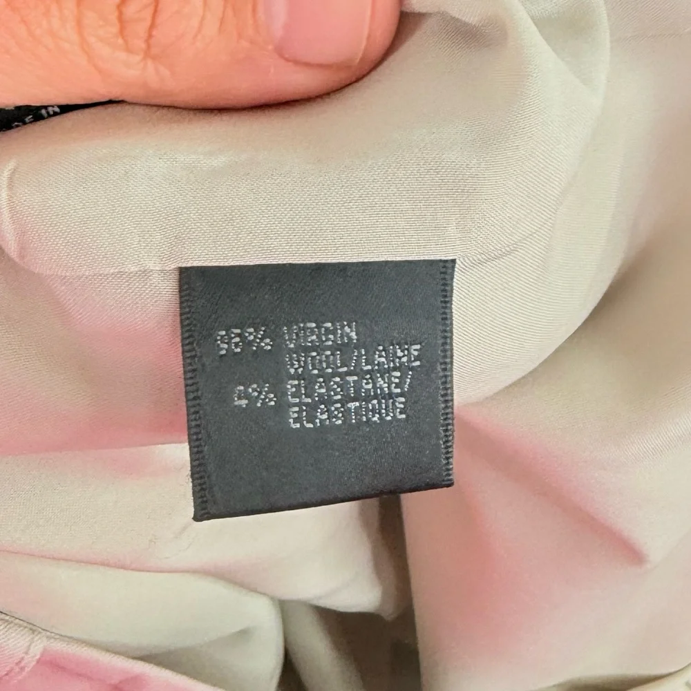 Lafayette 148 New York Khaki Tan Wool Wide Leg Trousers - Picture 9 of 9